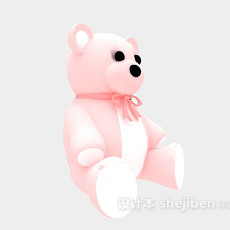 粉色娃娃熊3d模型下载