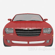红色小轿车3d模型下载