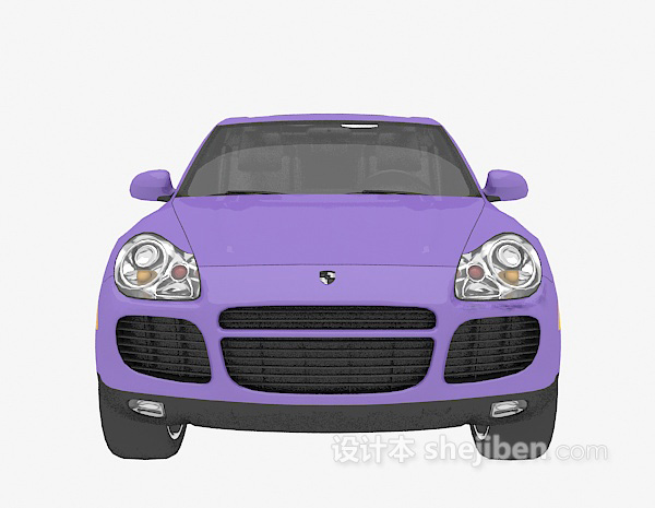 紫色汽车模型3d模型下载