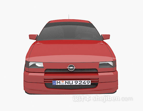 现代风格红色车的免费3d模型下载