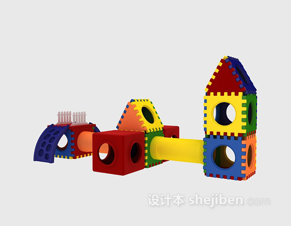 免费儿童玩具组合 3d模型下载