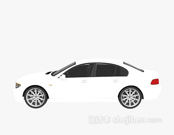 设计本白色车的3d模型下载