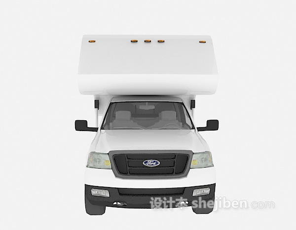 白色车汽车3d模型下载