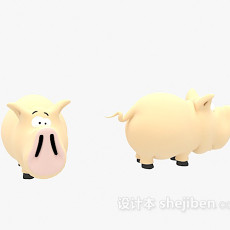 儿童动物玩具河马3d模型下载