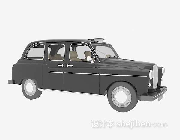 现代风格黑色车3d模型下载
