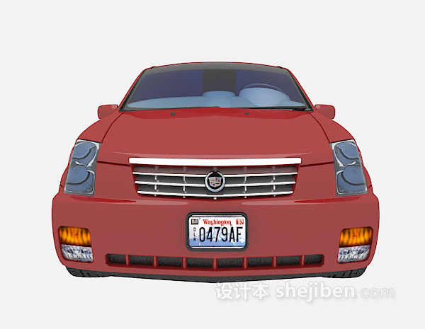 红色3dmax汽车模型免费下载