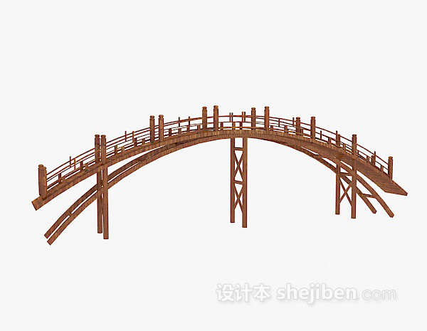 设计本拱形桥3d模型下载