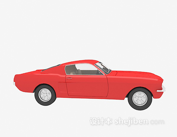 现代风格红色车辆3d模型下载