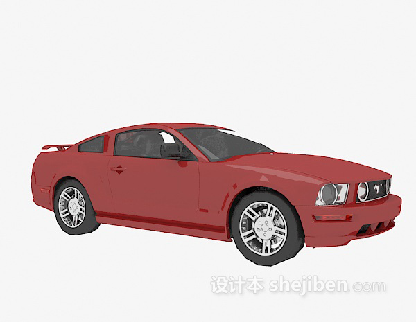 现代风格红色的车辆3d模型下载