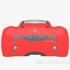 红色跑车3d模型下载