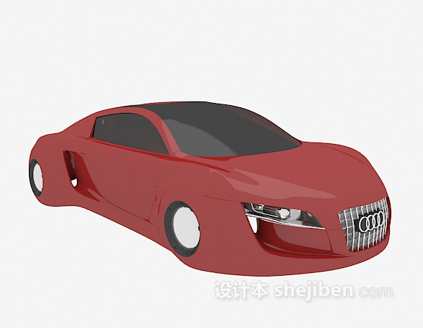 设计本免费红色汽车3d模型下载