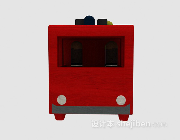 红色儿童玩具车模型下载