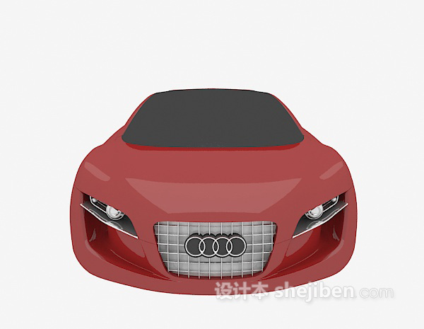 免费红色汽车3d模型下载