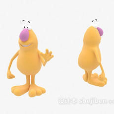 黄色儿童动物玩具3d模型下载
