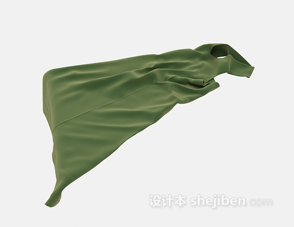 现代风格绿色长裙3d模型下载