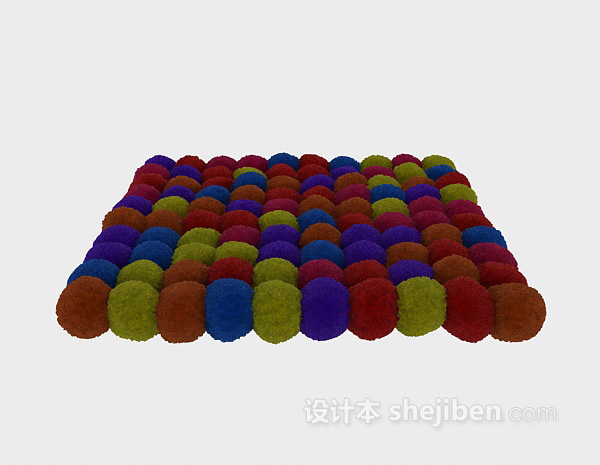 彩色球形地毯模型3d下载