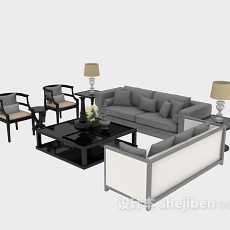 家居沙发3d模型下载