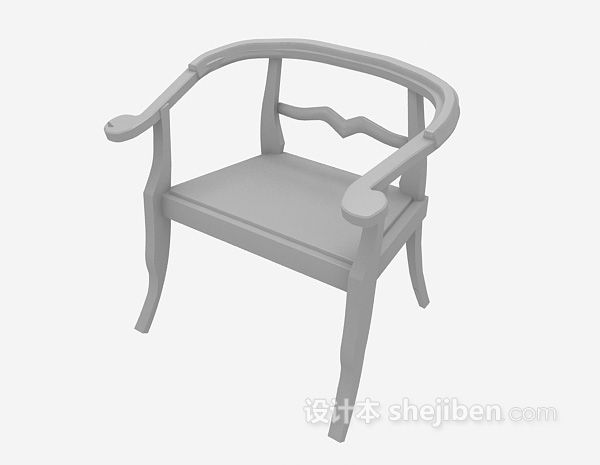 中式风格椅子3d模型下载