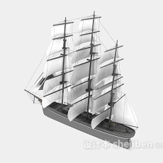 帆船装饰品3d模型下载
