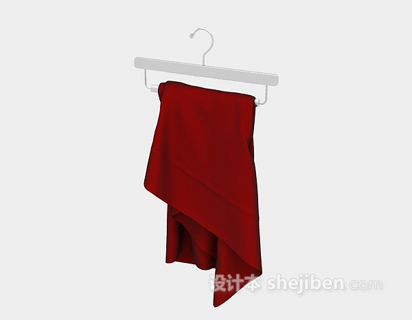 现代风格红色衣物3d模型下载