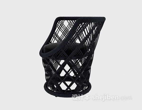 免费编织藤椅3d模型下载