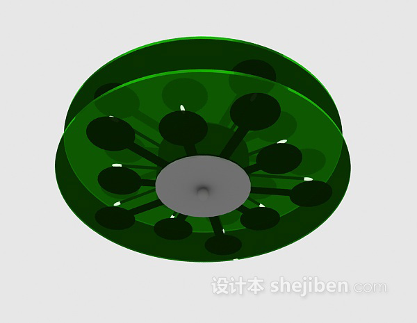 绿色顶灯3d模型下载
