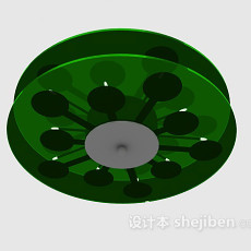 绿色顶灯3d模型下载