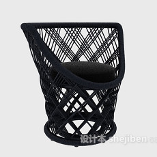 编织藤椅3d模型下载