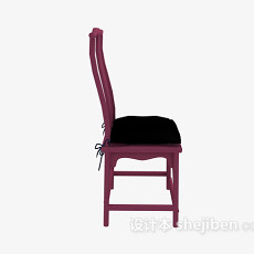 木质高背椅3d模型下载