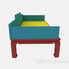 中式沙发3d模型下载