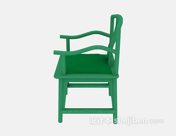 绿色圈椅模型下载