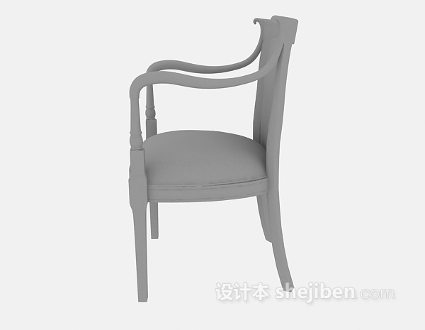 家居实木椅3d模型下载