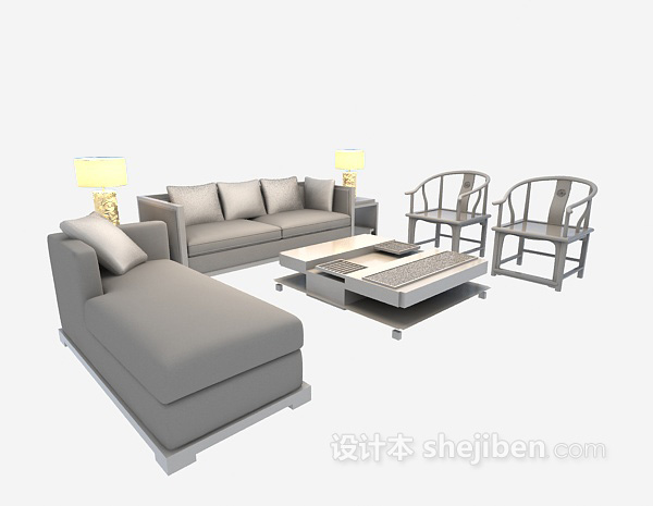 组合沙发推荐3d模型下载
