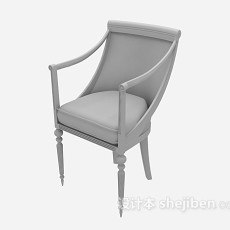 简单木椅3d模型下载