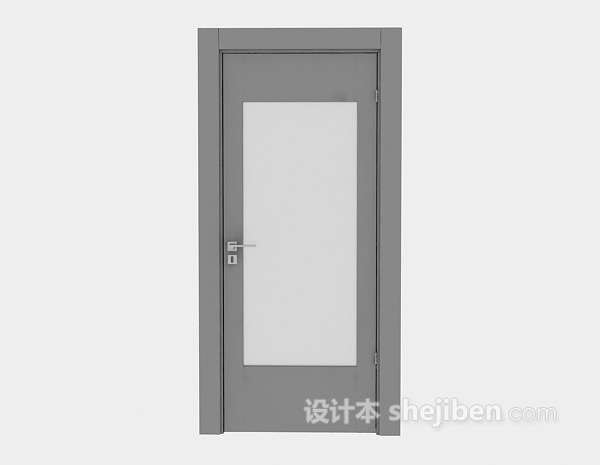 现代风格浴室门3d模型下载