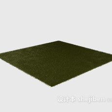 深绿色地毯3d模型下载