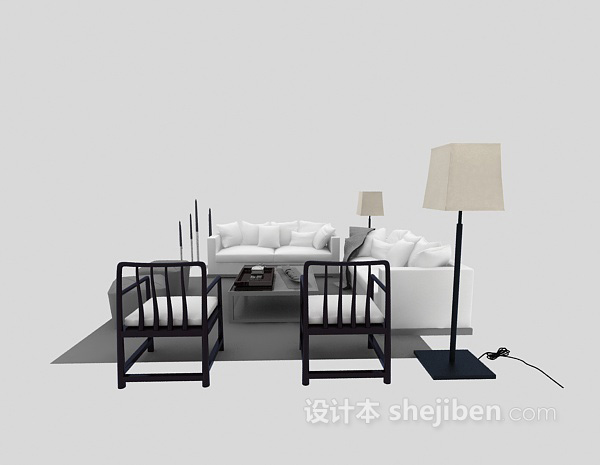 现代沙发模型3d下载