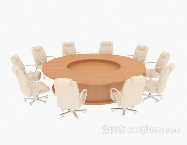 圆形会议桌椅组合