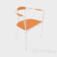 简约扶手餐椅3d模型下载