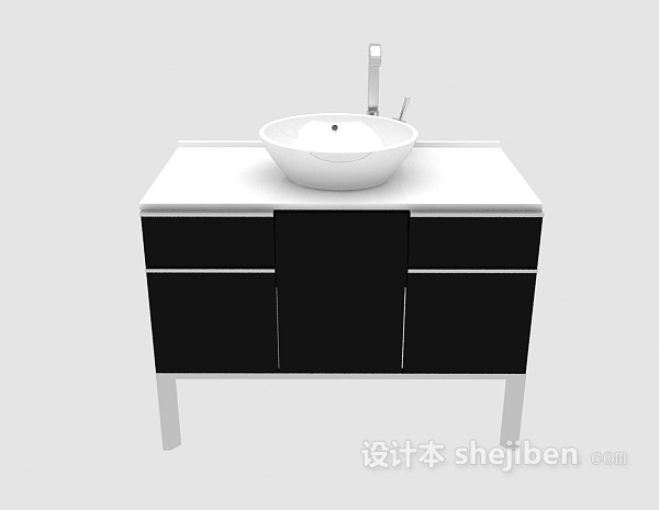 东南亚风格小型浴柜3d模型下载