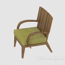 田园风格简约休闲椅3d模型下载