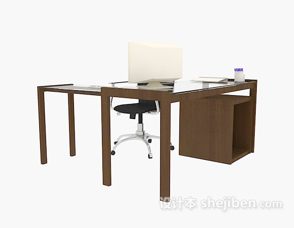 现代实木办公桌