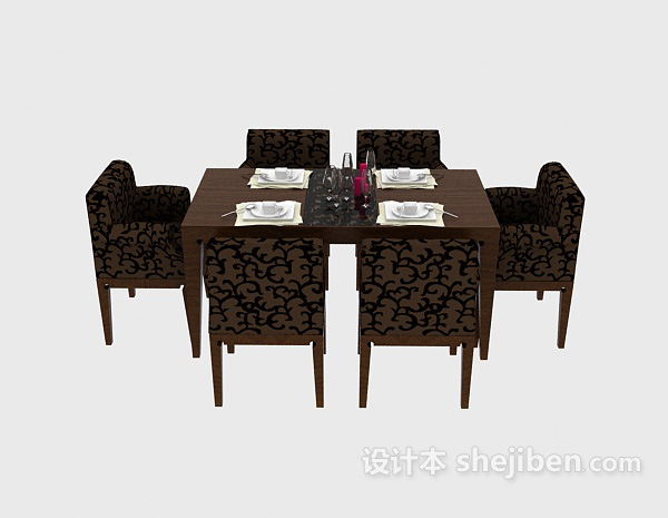 中式家居餐桌餐椅