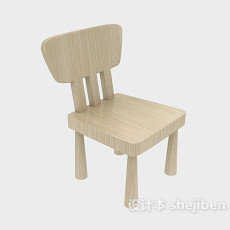 田园风格原木休闲椅3d模型下载