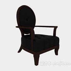 单人欧式沙发椅3d模型下载