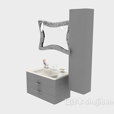现代风格浴室柜3d模型下载
