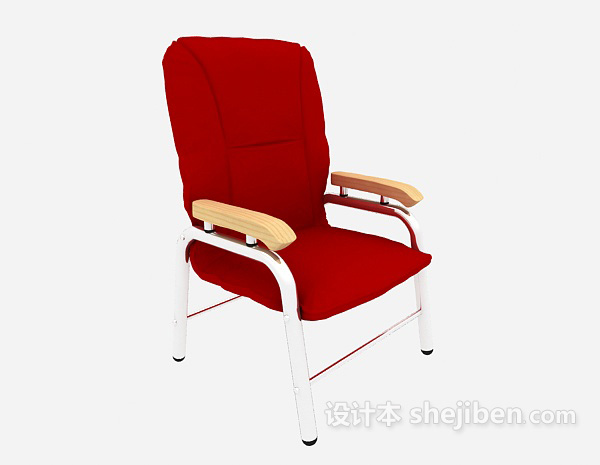 红色扶手休闲椅
