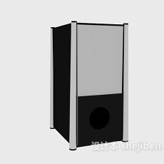 黑色方形音箱3d模型下载