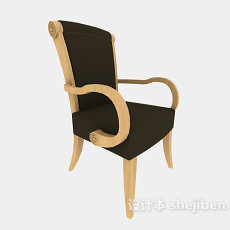 美式家居扶手椅3d模型下载
