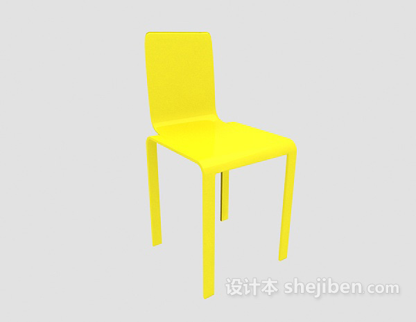 黄色塑料休闲椅